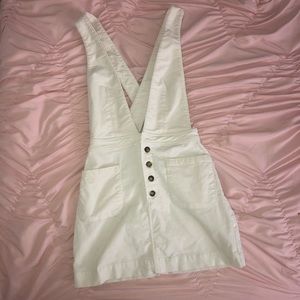 Free People Old School Love Pinafore Overall Dress